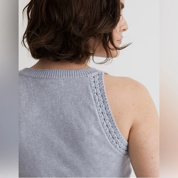 Madewell Crochet-Trim Crop
Sweater Tank
Size xs
Periwinkle color
Pit to pit 13” - Picture 2 of 10